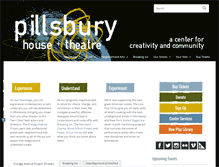 Tablet Screenshot of pillsburyhouseandtheatre.org